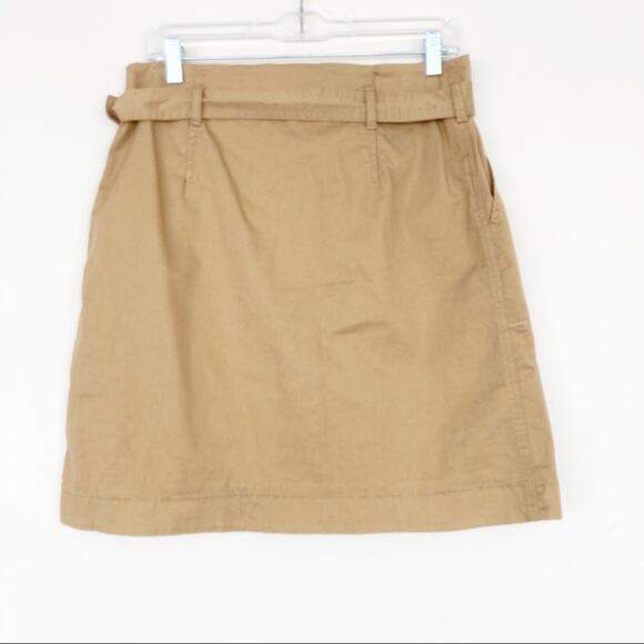 Ann Taylor Loft Tan Khaki Belted Skirt Sz 10P - Picture 3 of 5